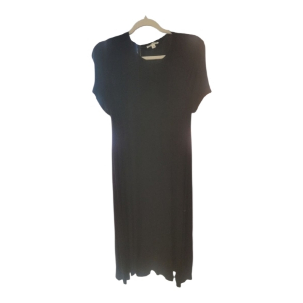 Zenana premium  Classic Black Short Sleeve Maxi  Dress